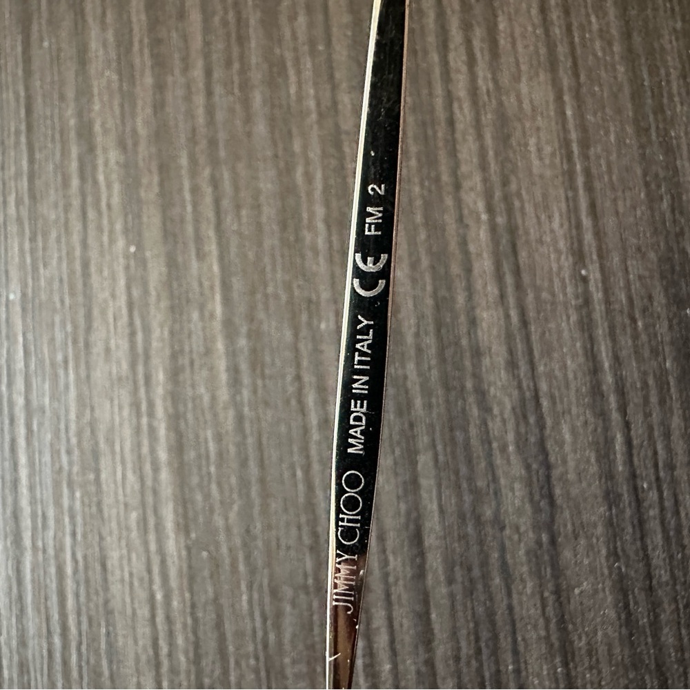 Jimmy Choo Triny /S Aviator with a silver frame and pink glitter details. - Picture 3 of 11